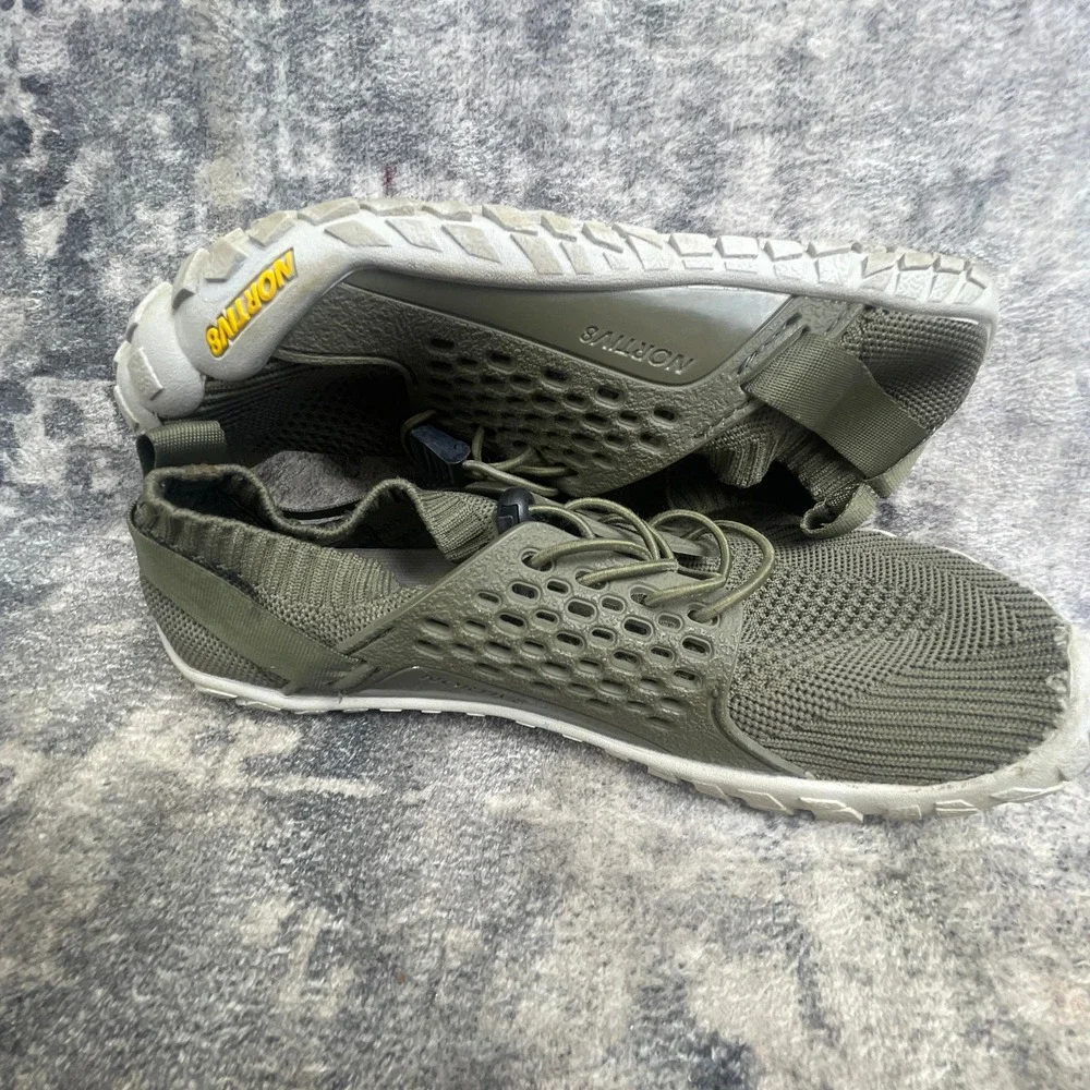 Nortiv 8 Aqua Shoes Mens 4 Olive Green Lightweight Quick Dry Water Shoes